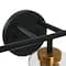 Hello Honey® Robert Stevenson Lighting Kendrick Matte Black & Brushed Gold Metal & Glass 3-Light Vanity Light